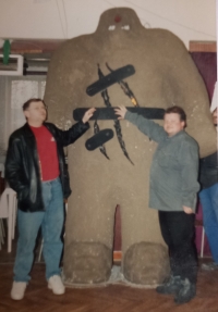 Petr Tvaroh with his brother Pavel Tvaroh, 1990s