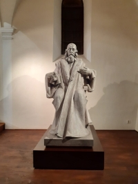 From the work of Miroslav Hudeček: statue of J. A. Comenius in the church in Uherský Brod (unveiling ceremony 2023)