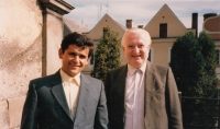 Jan Fatka with parish supporter Bruno Neumann