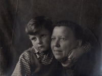 Witness with grandmother Božena Rapačová in 1957