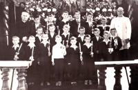 Jan Fatka, 1st Holy Communion (second row, third from the right), 1963