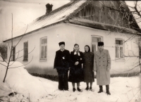 Antonia Kinštová's native cottage in the village of Kliščicha in Volhynia, 1970s