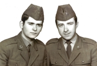 At the army, with friend Štefan Boržík, March 1965