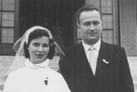 Wedding photos of the witness's parents