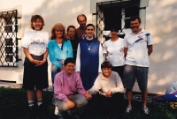 Libor Ovečka on the right / in front of the rectory in Kötschach, Austria / 1996