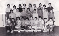 Libor Ovečka in school photo on the top right / mid 60s