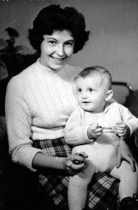 Ludvík Procházka with his mother