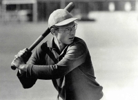 Přemysl Hněvkovský batting during softball