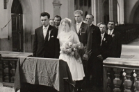 Wedding of uncle Lubos Ladýř, Kuřim, 1950s