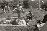 Jaroslav Ladýř, school trip, Ohře River, 1969