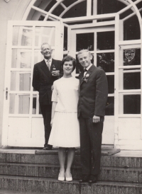 Bohumil Galásek. Wedding. With father Bohumil. Zlín, 1963