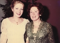 Eva Hejdová with her mother Miluše Hejdová, 1970