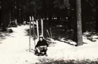 Jaroslav Ladýř, skiing in Hřebečná