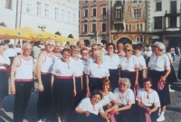 The loyal group of Sokol,members from Benátky nad Jizerou at the 1st meeting after the revolution - 1994 (husband Josef Burián first from the left)