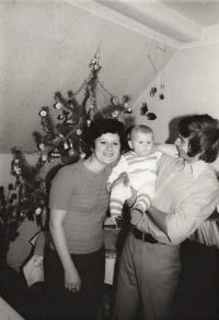 Jaroslav Ladýř with his wife Zuzka, son Dan, 70s