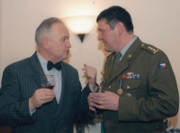 Reception at the departure of Colonel Vanický (military-aviation attaché), left Ladislav Kubizňák, Riga, 2006