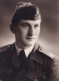 Vilém Vogt at the army, 1957