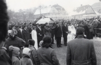 Petr Vlček (on the right side of the coffin in front)