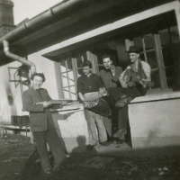 At a textile factory in Vitkov, 1949