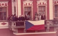 Václav Havel in Hradec Králové, 1989