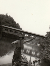 Jaroslav Ladýř, 1960s, tramping, down the Ohře River