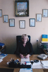 Lyudmila Sevastyanova in her office, 2010