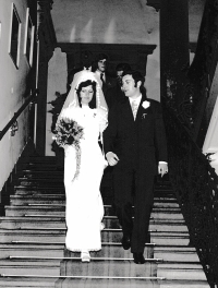 Wedding in 1973, newlyweds Jana (nee Hraběová) and Petr Tenko