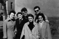 Nuri Sallaku third from the left during studies in Prague / second half of the 1950s