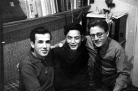 Nuri Sallaku first from right during studies in Prague / 1958