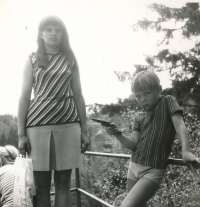 Jiri Charousek with his stepmother, 1972