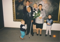 The Golden Wedding of Jaroslava Hoťová's parents, Odolena Voda, 1997