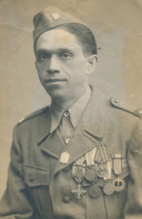 Jaroslava Hoťová's father Vasil Metenko after World War II