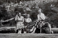 Trip with mum (left) and Mrs. Vocásková