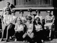 Secondary vocational school of horticulture in Pilsen. The photo on the right shows the teacher Jelinek and the mathematics teacher. Pilsen - Skvrňany, 1963
