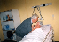 Nuri Sallaku with a patient at the LDN (hospital for long term illness) Prague Motol / late 1990s