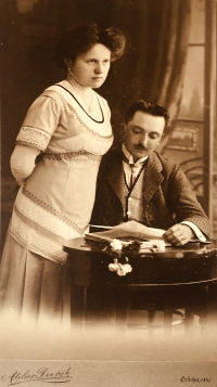 Grandparents of Michal Ambrož - Božena Zrzavá, née Filipiová, and ing. Zdeněk Zrzavý, builder of the hydroelectric power plant in Okrouhlice, 1930s