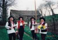 Lačnov, 1980s, Marie Vařáková second from the right