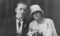 Václav and Josefa Martíneks, wedding photo, 1920s