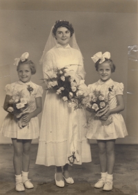 In a wedding photograph, 1958