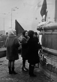 January 1969, Wenceslas Square after the burning of Jan Palach, photographed by a witness