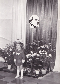 Natalia Titomyr as a kindergartner, 1976