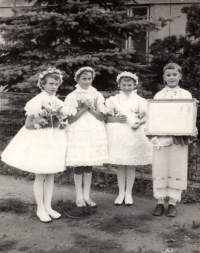 1963 Little boy Pavel Záleský (right)