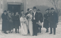 Wedding photographs of the parents of the witness, before World War II