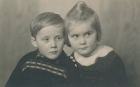 Gisela Rieseder with her younger brother