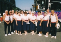 Václava Buriánová (sixth from right) at the Sokol meeting in Prague, 2006