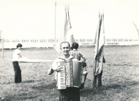 Father with accordion, 1976.