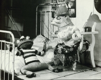 Production of Frog the Hero directed by Vera Vitkova (Říčárová), 1968, Drak Theatre Hradec Králové