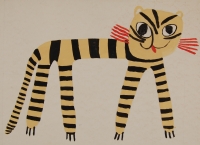 Art design of Tigger for the production of the same name, 1963, Hradec Králové