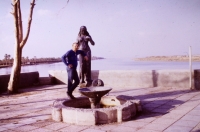 Ondřej Čapek on his third secondment in Iraq at the confluence of the Euphrates and Tigris rivers, 1990