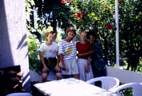 Wife Jelena Čapková with children Ondřej and Lea in a hotel in Alanya, Turkey, 1991